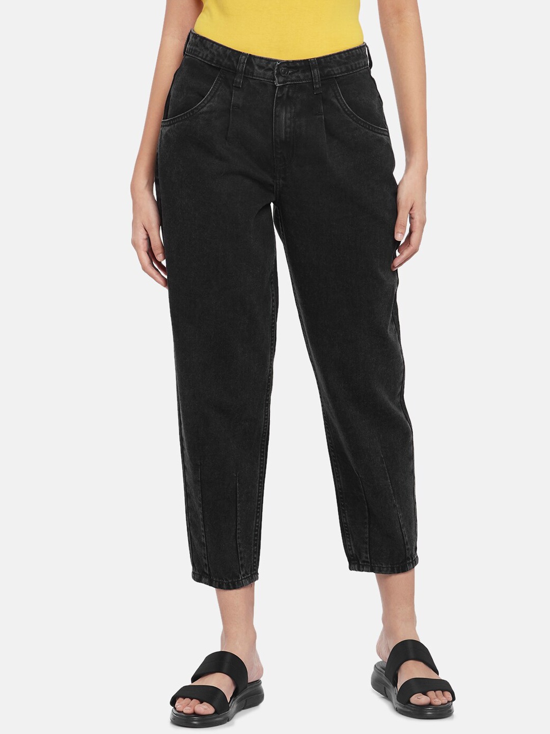 

People Women Black Relaxed Fit Jeans