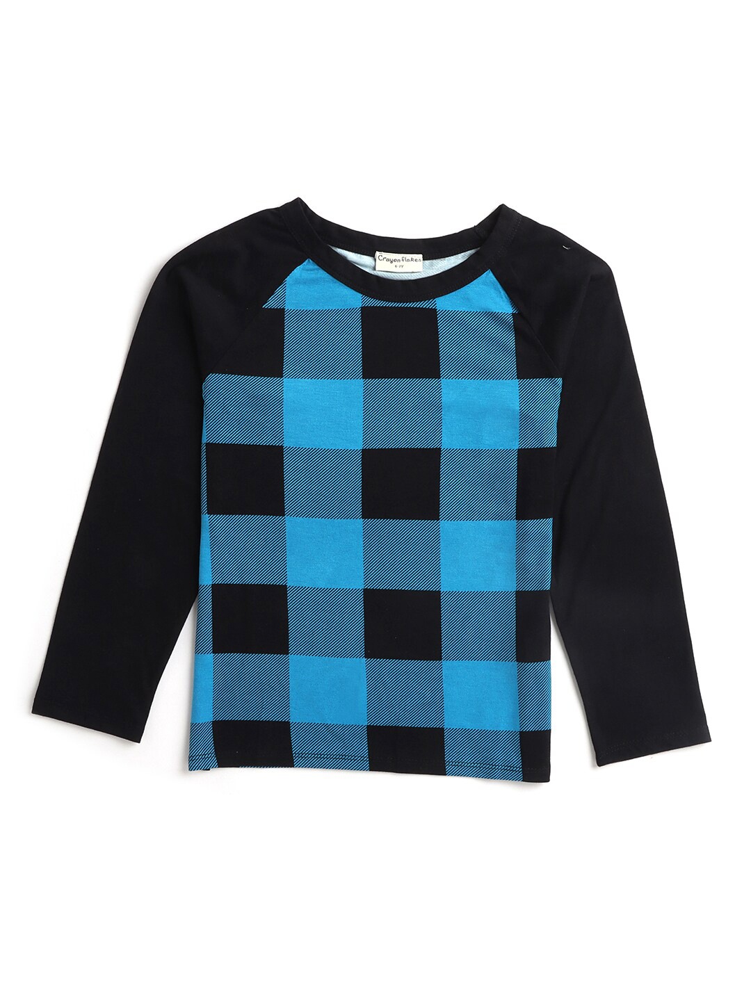 

Hopscotch Boys Blue & Black Checked T-shirt