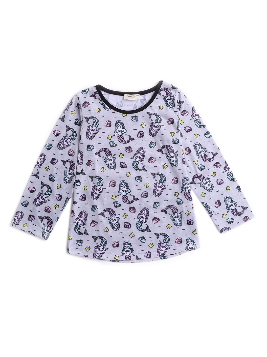 

Hopscotch Girls Grey Printed T-shirt