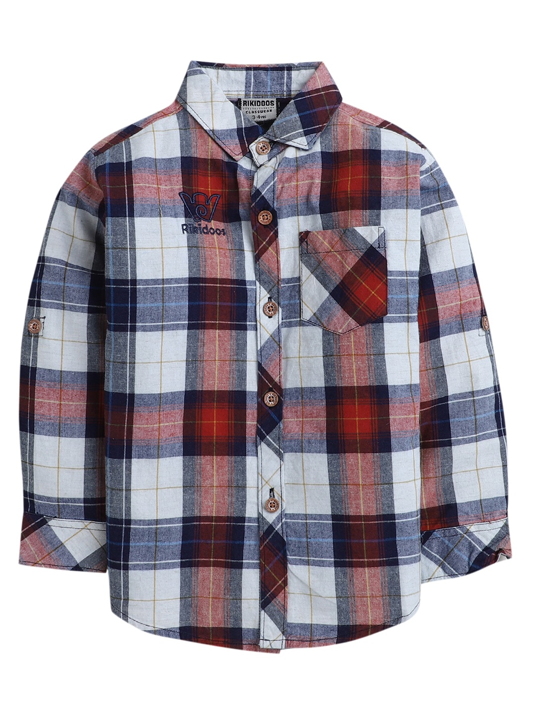 

Hopscotch Boys Blue Relaxed Tartan Checks Casual Shirt