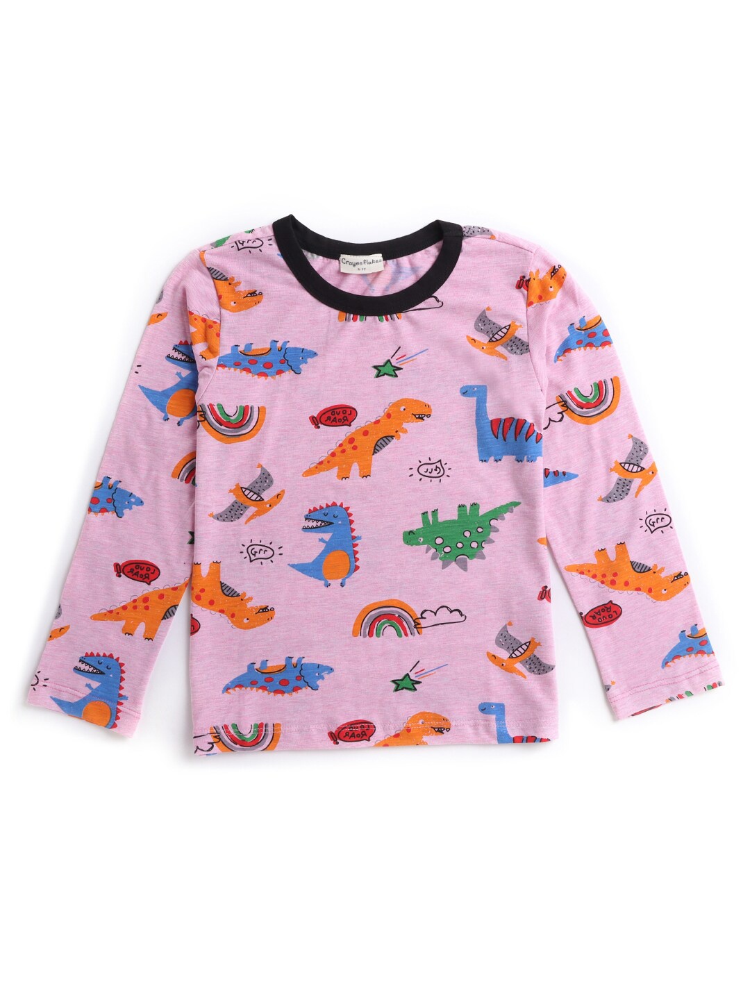 

Hopscotch Boys Pink Graphic Printed Pure Cotton T Shirt