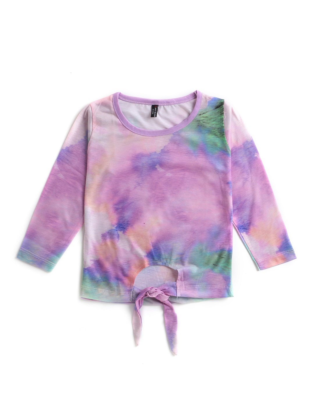

Hopscotch Girls Multicoloured Tie and Dye Dyed Pure Cotton T-shirt, Multi