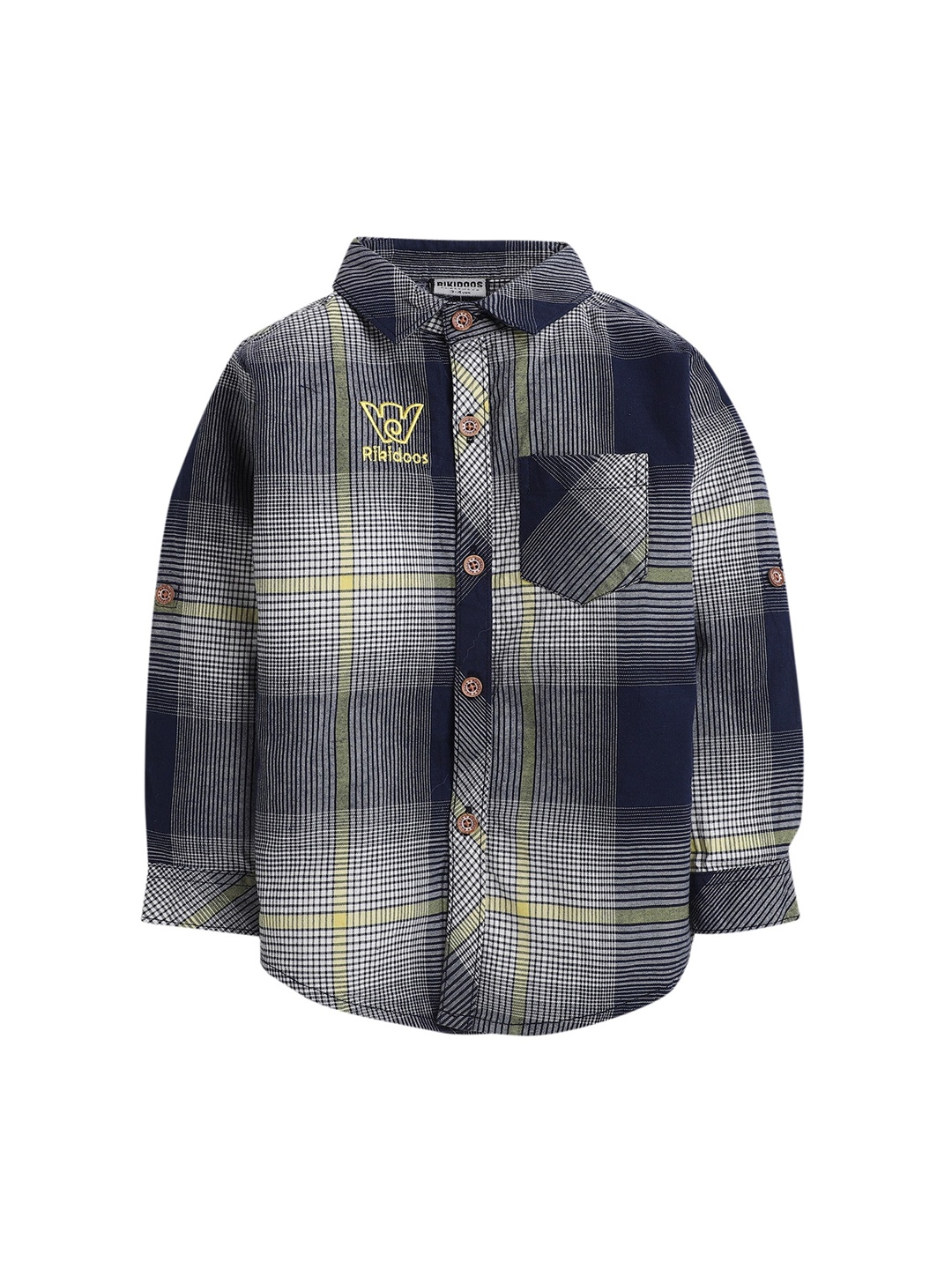 

Hopscotch Boys Blue Relaxed Checked Casual Shirt