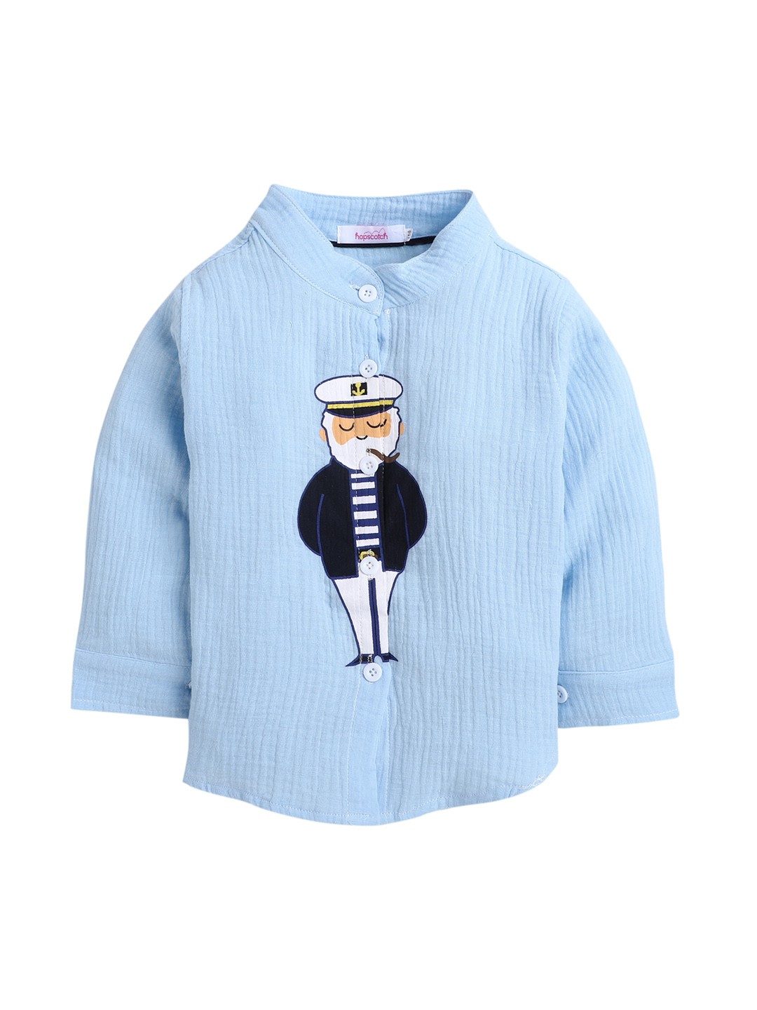 

Hopscotch Boys Blue Relaxed Printed Casual Shirt