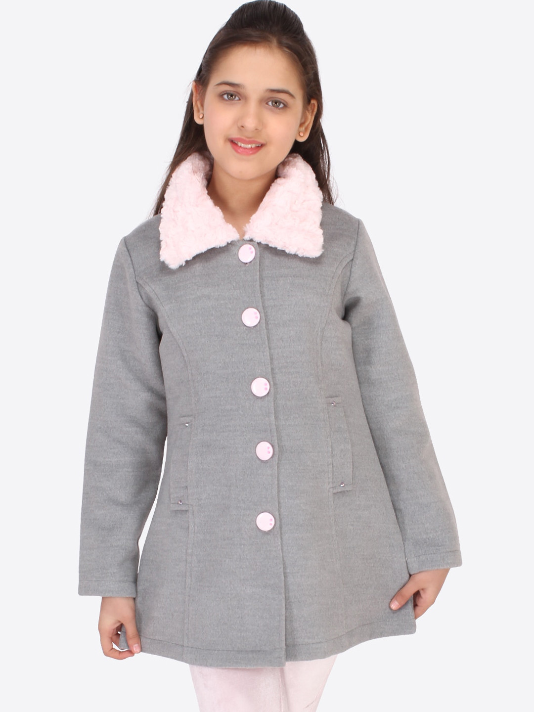 

CUTECUMBER Girls Grey Longline Tailored Jacket