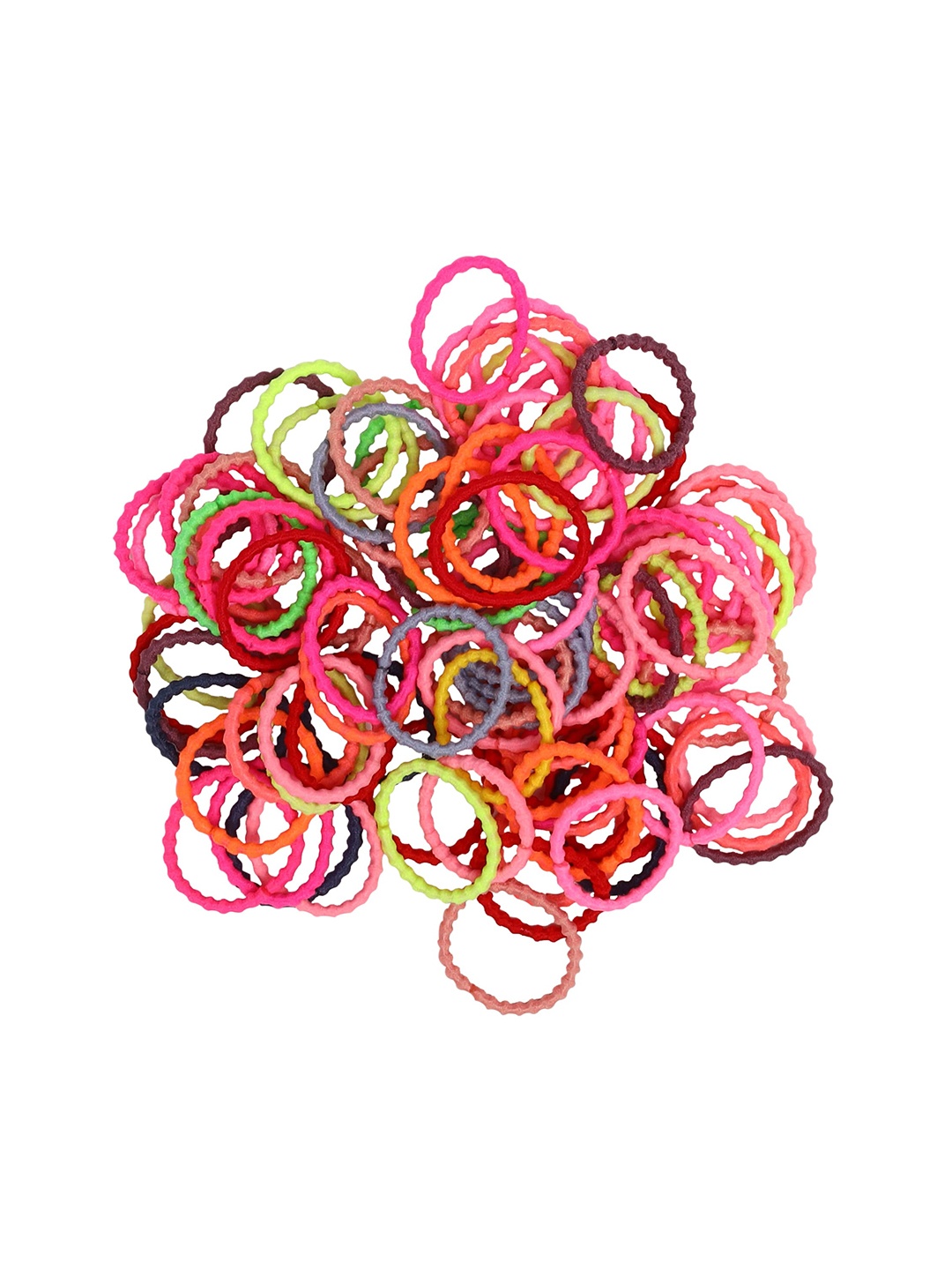 

Yellow Bee Girls Multicoloured Ponytail Holders, Multi
