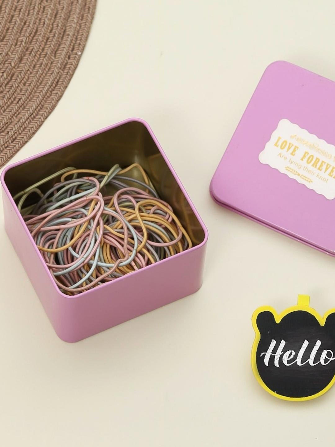 

Yellow Bee Girls Pack of 100 Multi-coloured Ponytail Rubber Band Holders