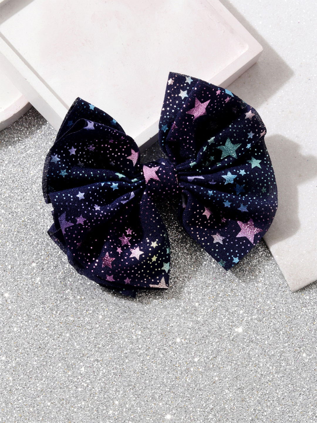 

Toniq Kids Girls Navy Blue & Pink Embellished Alligator Hair Clip