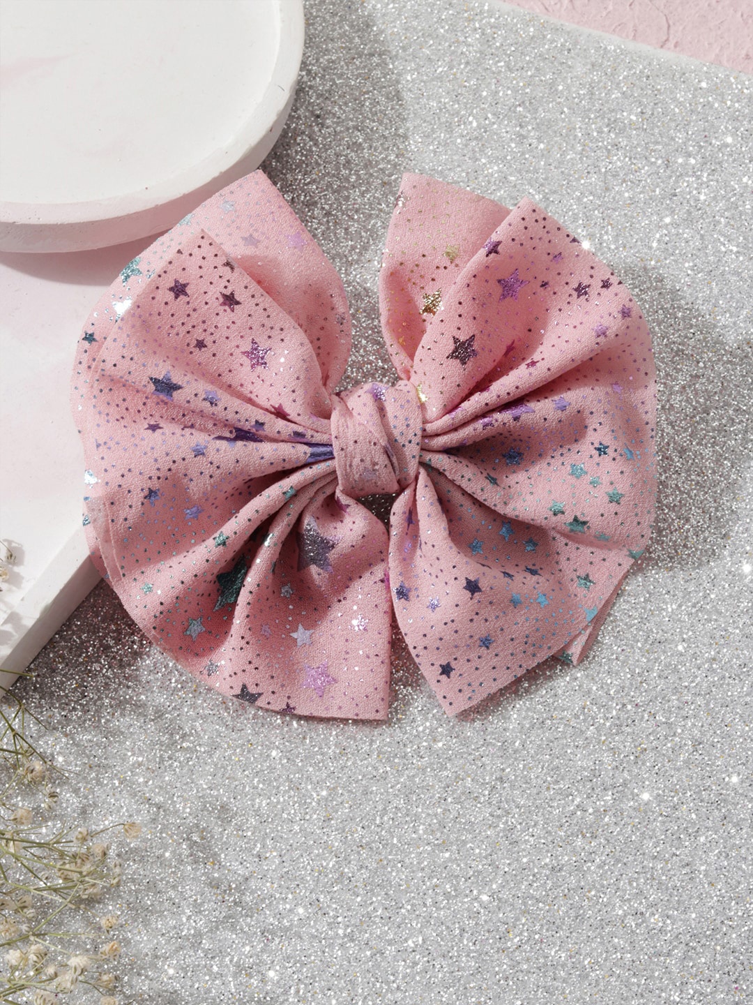 

Toniq Kids Girls Pink & Purple Embellished Bow Alligator Hair Clip