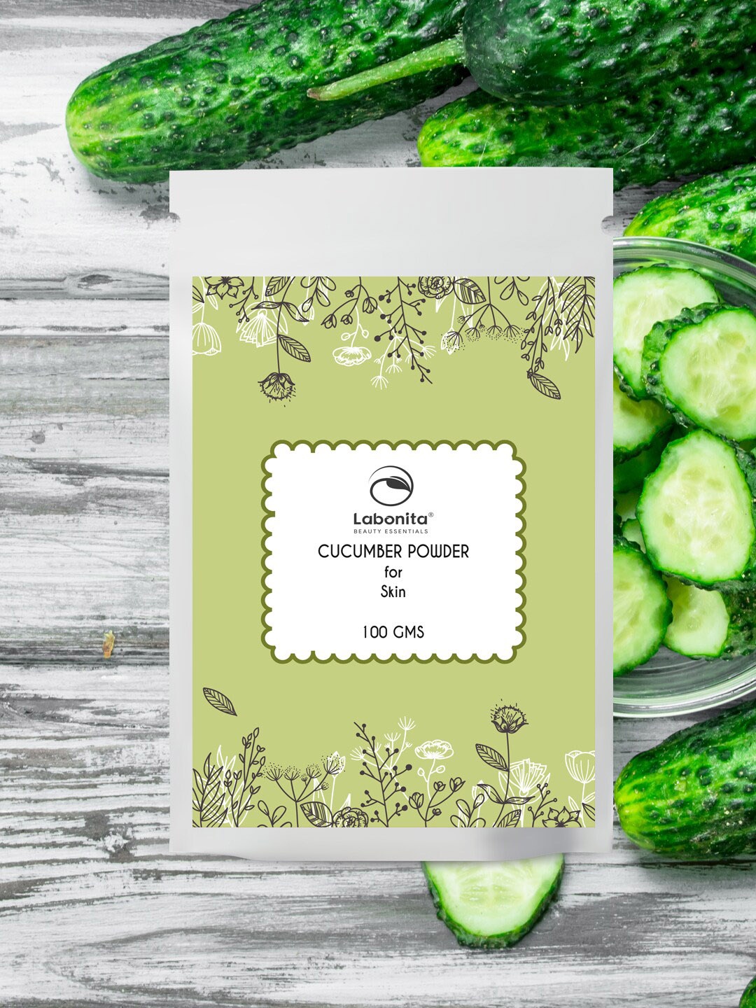 

Labonita atural Green Cucumber Powder For Skin & Body