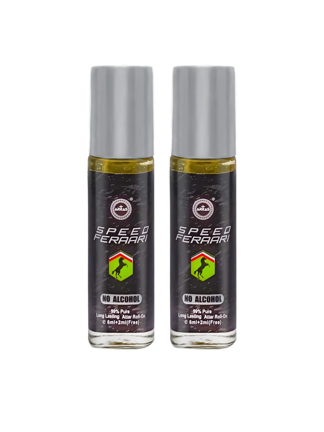 

Arras Set Of 2 Non Alcoholic Roll On Perfume 10ml each, Black