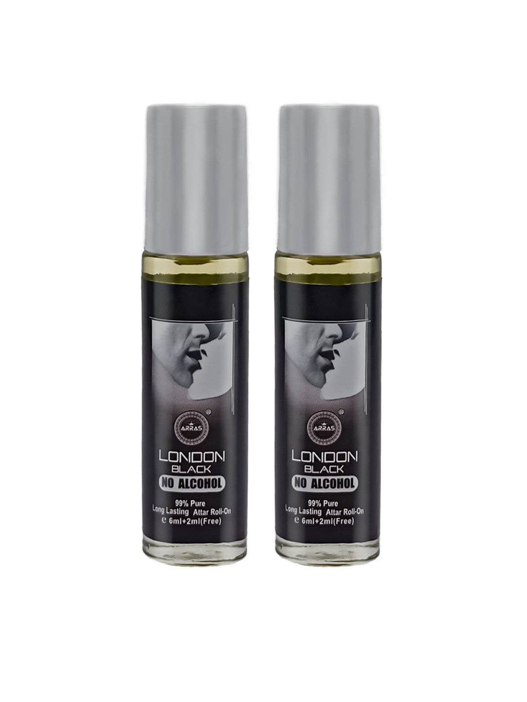 

Arras Set Of 2 Grey Non Alcoholic Roll On Perfume 8 Ml
