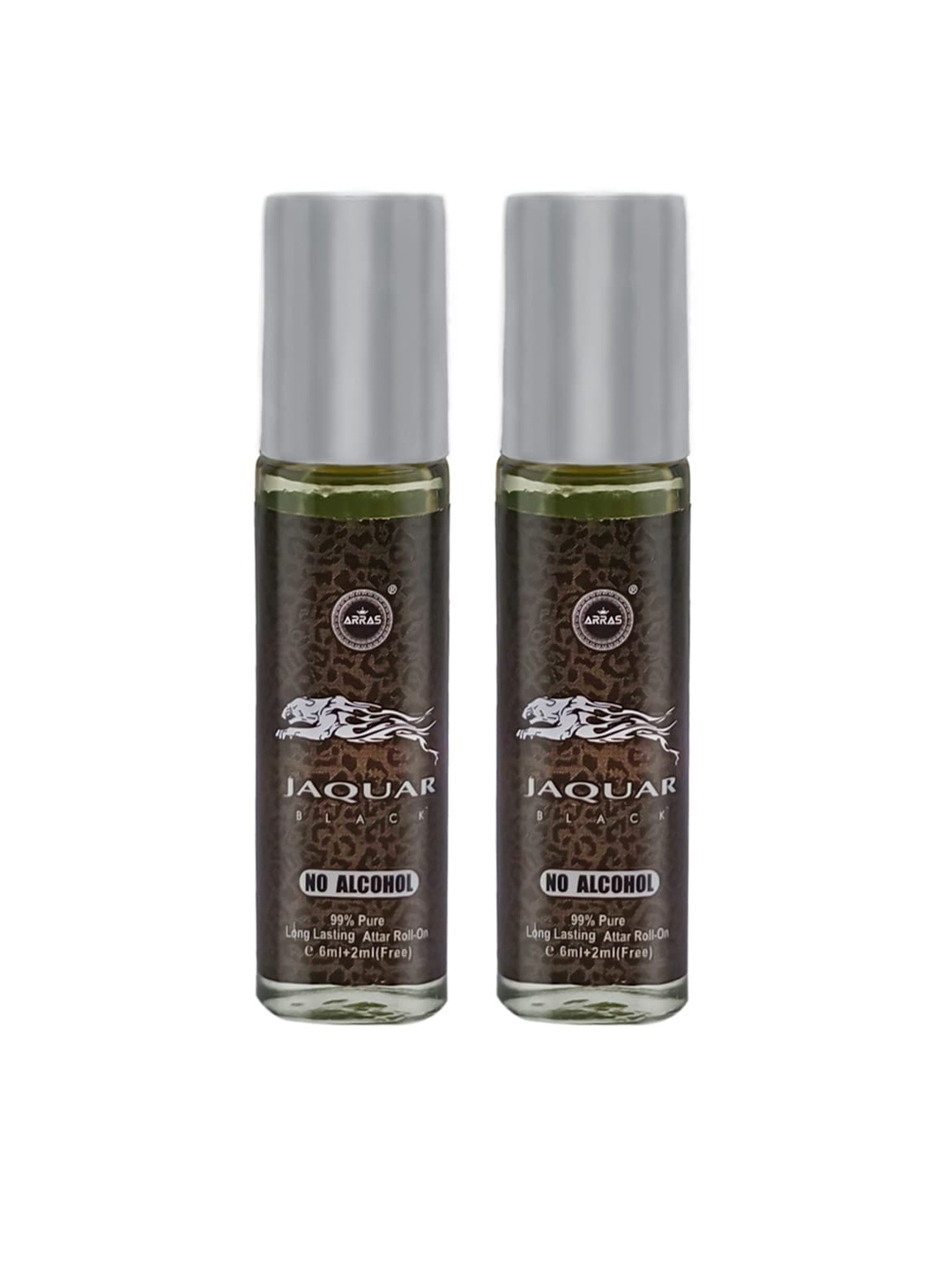 

Arras Set Of 2 Jaquar Black Non Alcoholic Roll On Perfume- 16 ml, Green