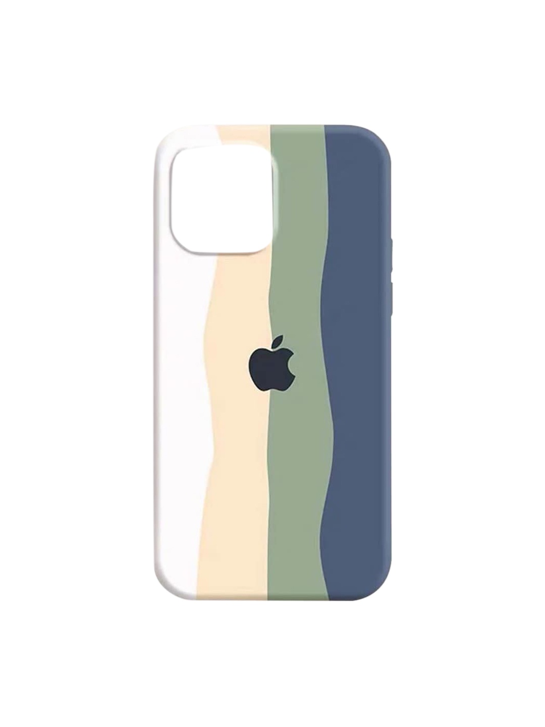 

TREEMODA Green & White Rainbow Silicone iPhone 11 Back Case