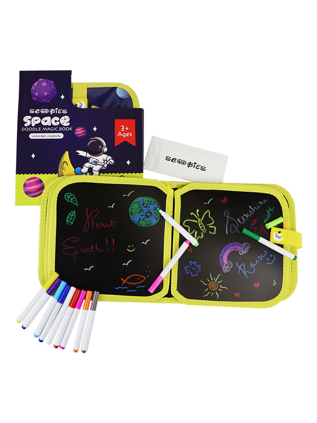 

SCOOBIES Kids Blue & Yellow Printed Space Doodle Book