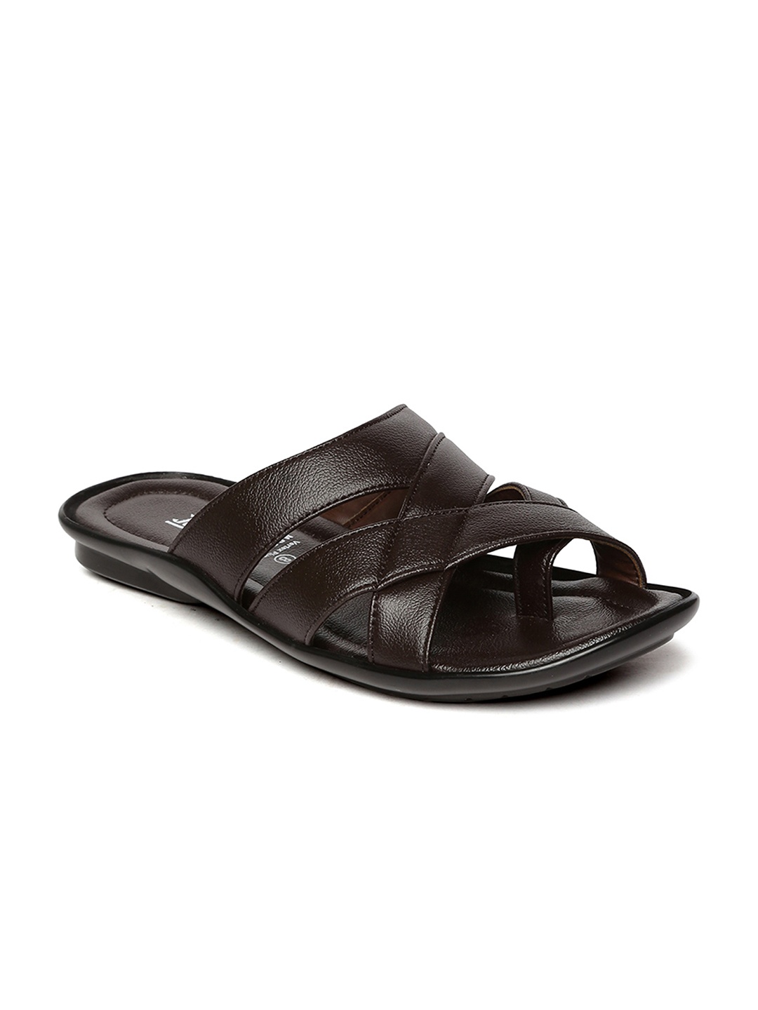 

Paragon Men Brown Solid Slip On Comfort Sandals