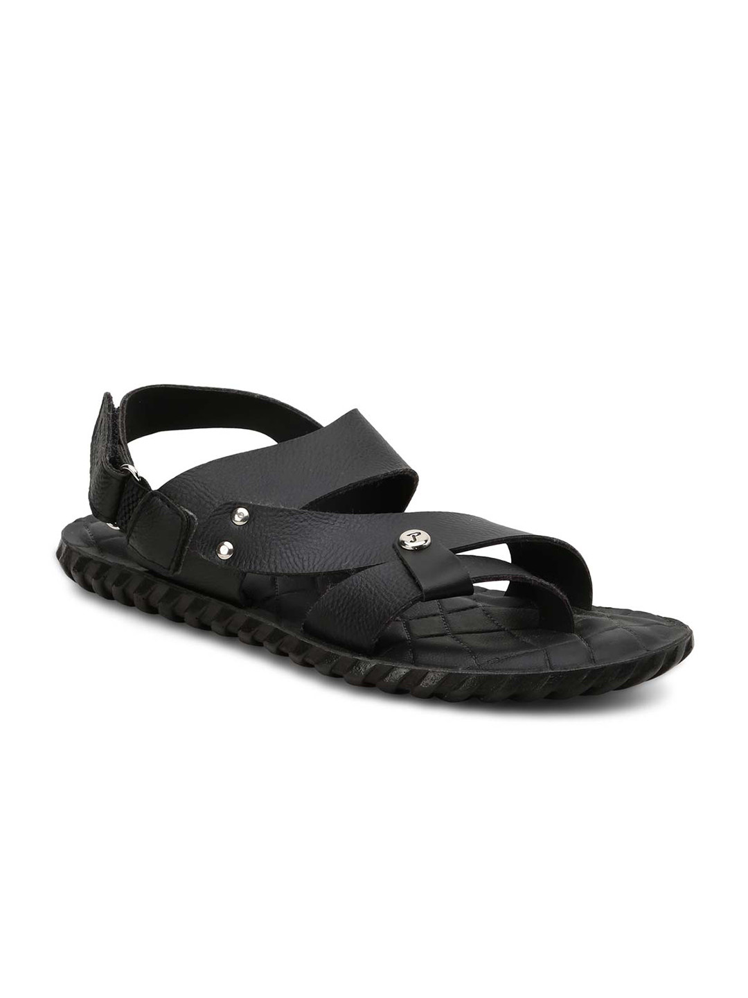 

Paragon Men Black Comfort Sandals