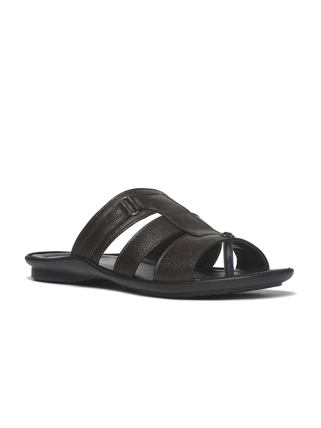 

Paragon Men Black Solid Slip On Comfort Sandals