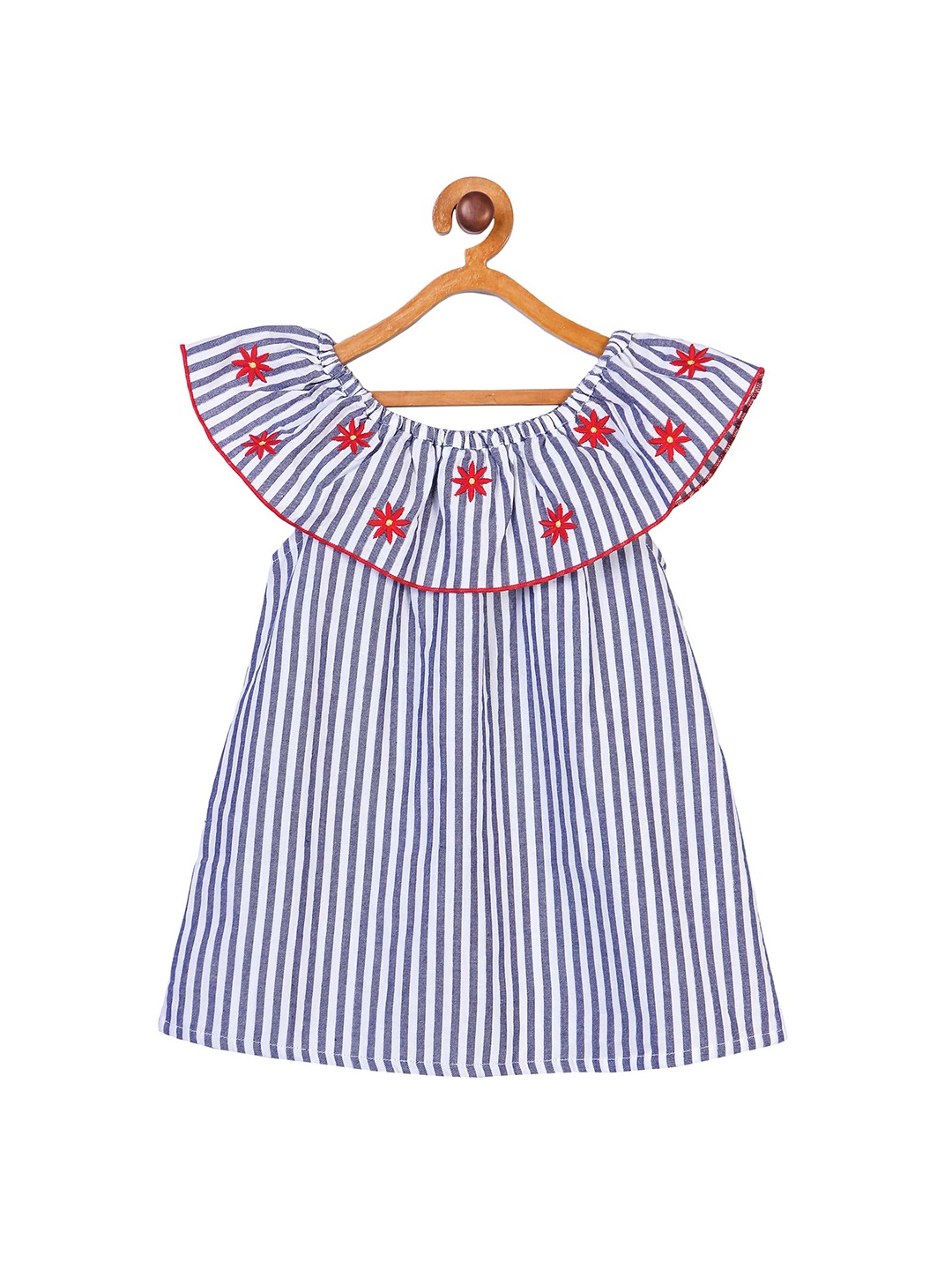 

Miyo Girls Blue Striped Top