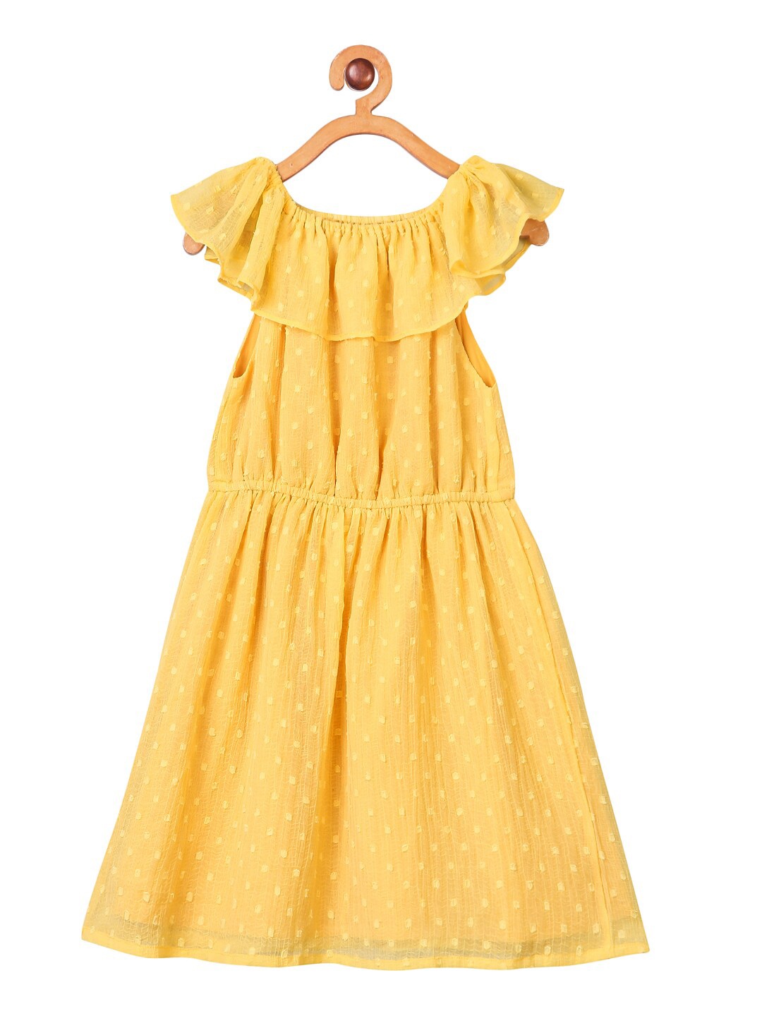 

Miyo Yellow Off-Shoulder Dress