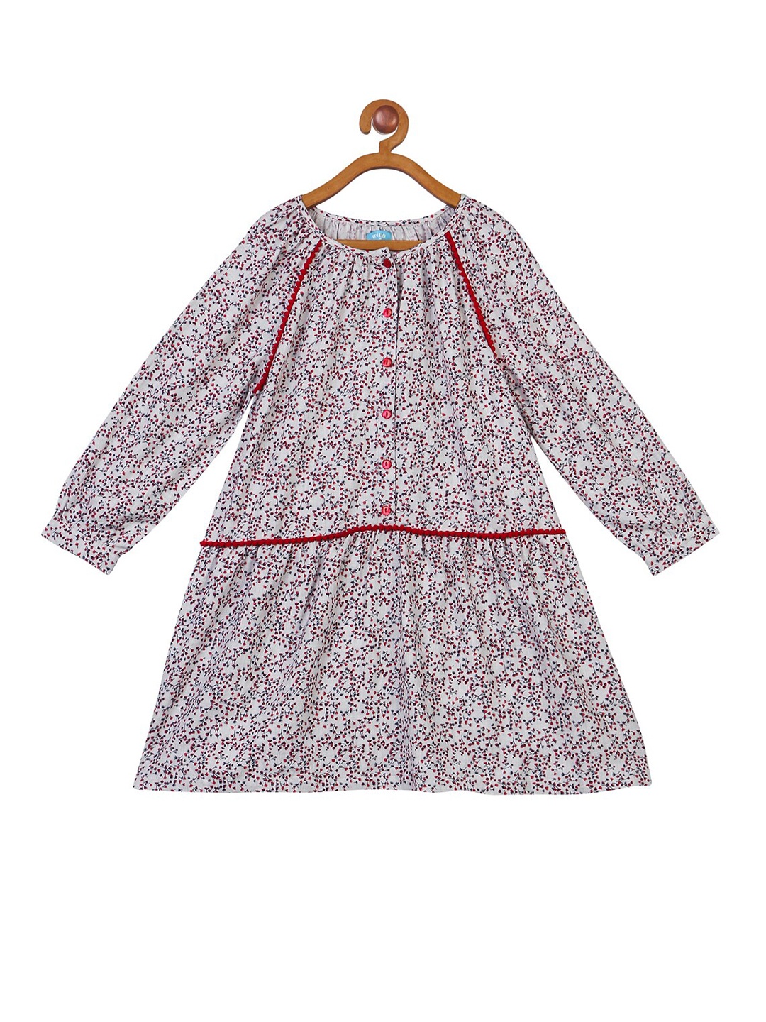 

Miyo Beige Floral Printed A-Line Dress