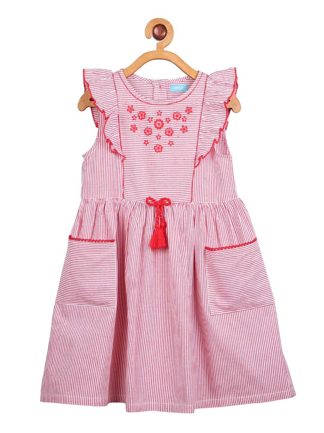 

Miyo Red Striped Dress