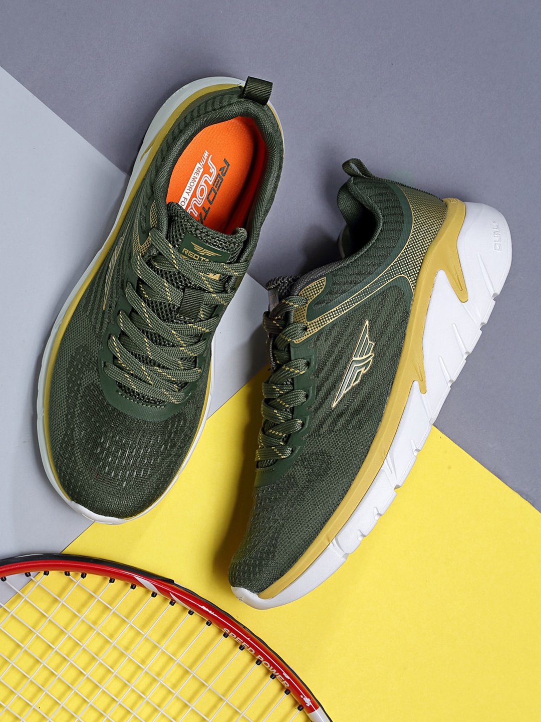 

Red Tape Men Green Mesh Walking Shoes