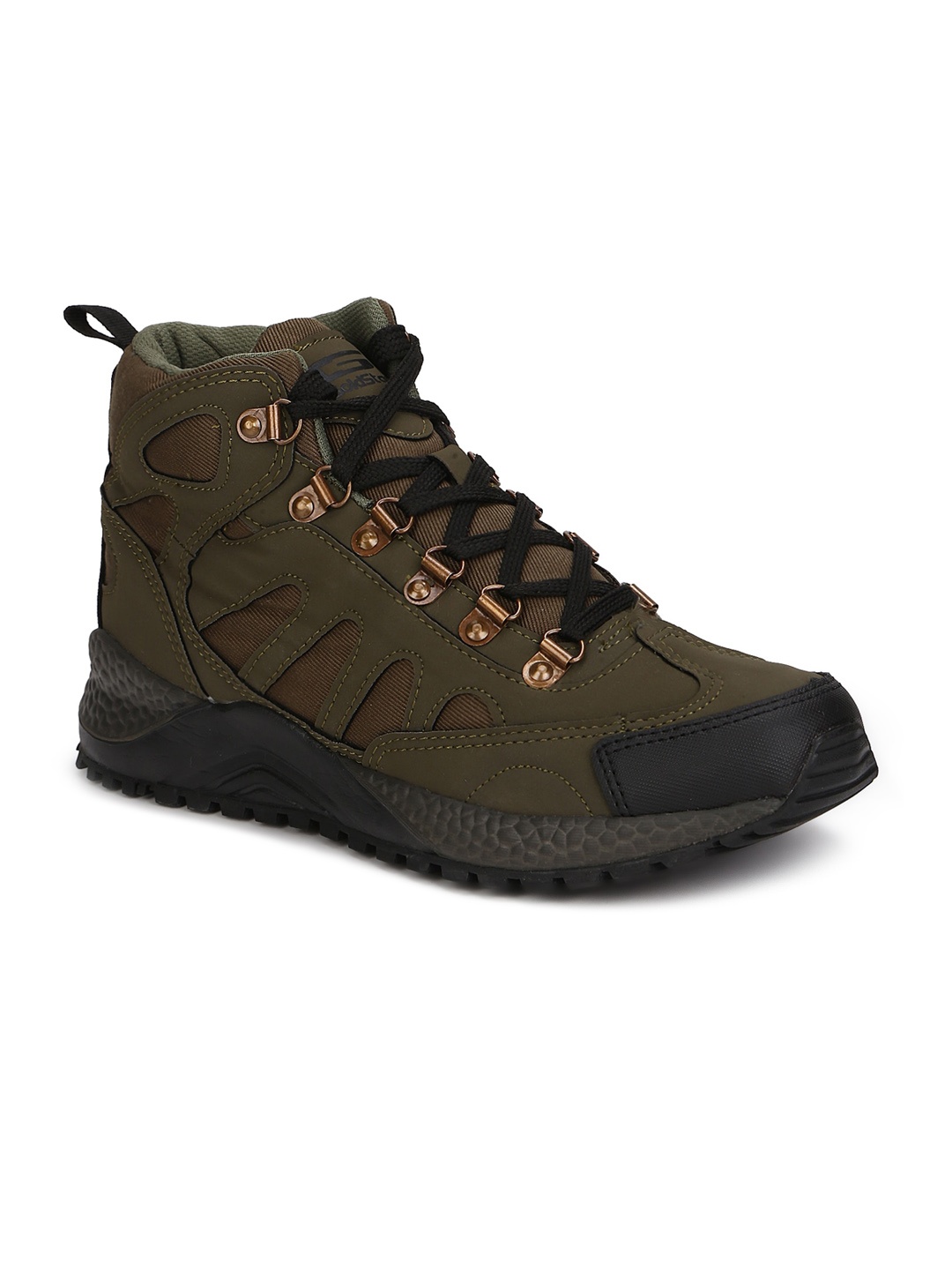 

Goldstar Men Olive Green High-Top Trekking Shoes
