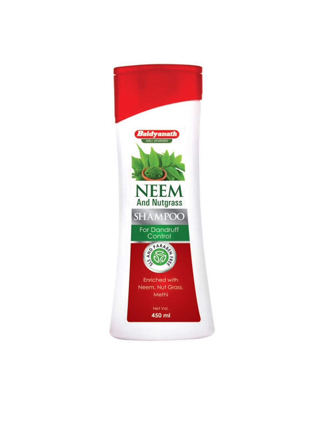 

Baidyanath Neem & Nutgrass Dandruff Control Shampoo - 450 ml, White
