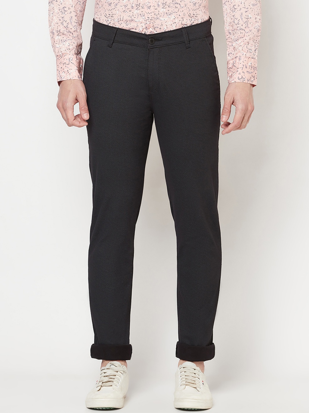

Crimsoune Club Men Black Solid Slim Fit Trousers
