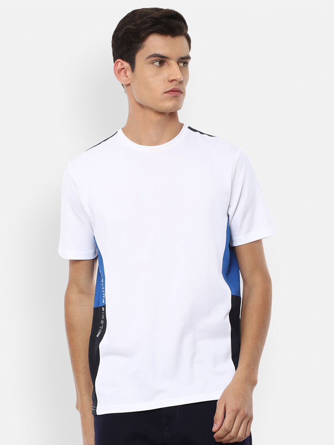

Louis Philippe ATHPLAY Men White Slim Fit T-shirt
