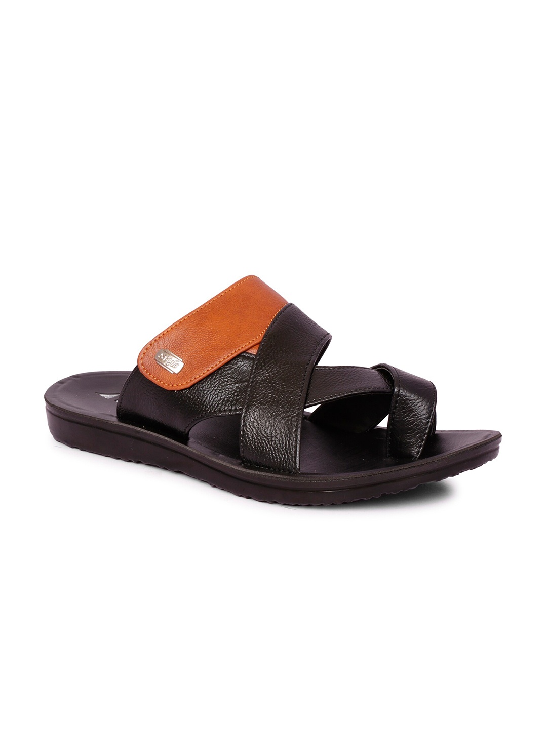 

Tucson Men Black & Brown Slip On Comfort Sandals