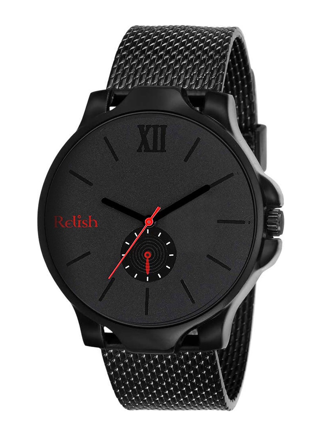 

Relish Men Black Dial & Black Straps Analogue Watch