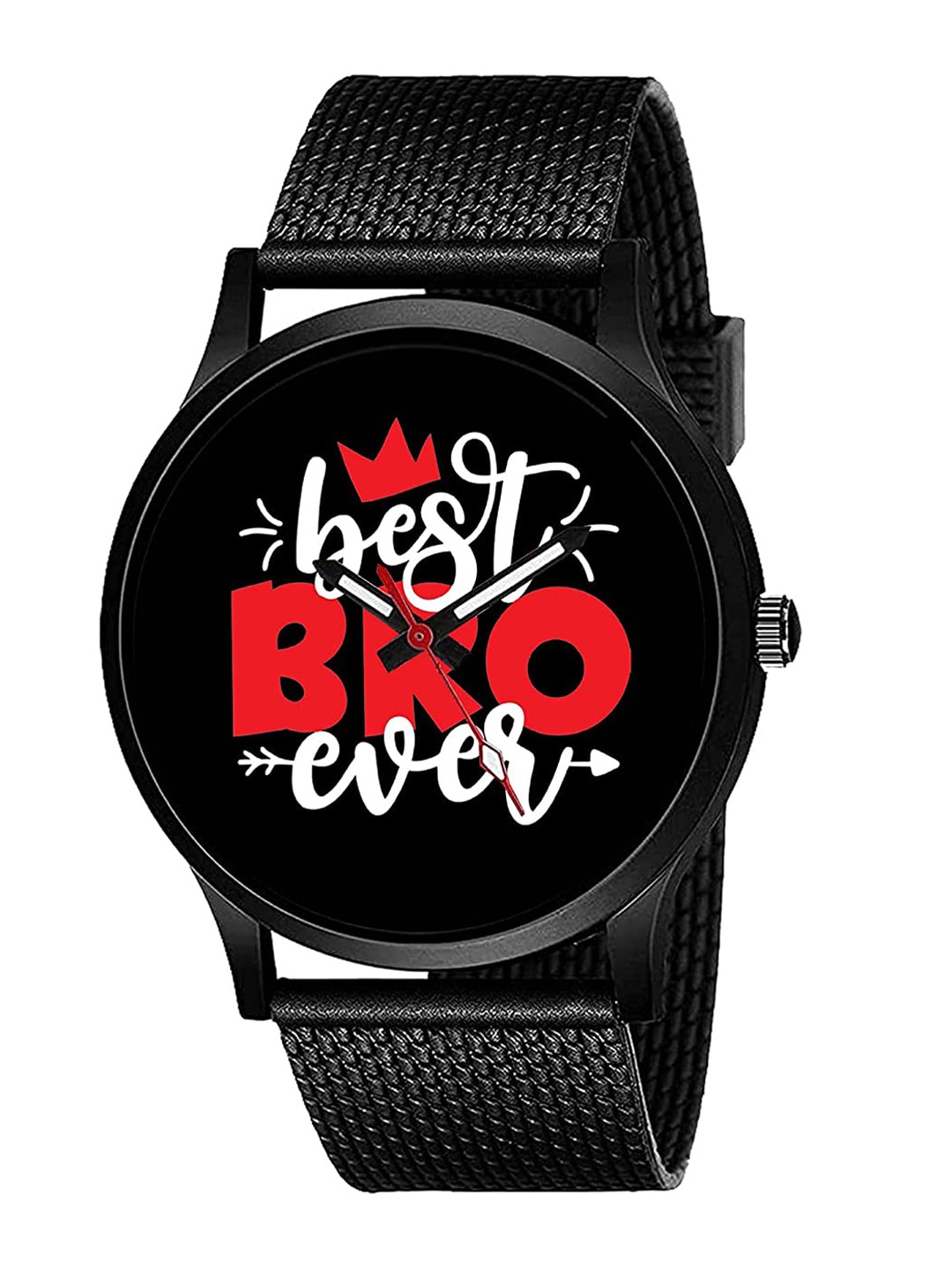 

Relish Men Black Printed Dial & Black Wrap Around Straps Analogue Watch RE-BRO074