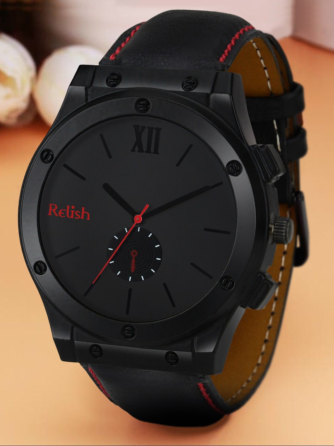 

Relish Men Black Dial & Black Straps Analogue Watch RE-BB1059N-Black
