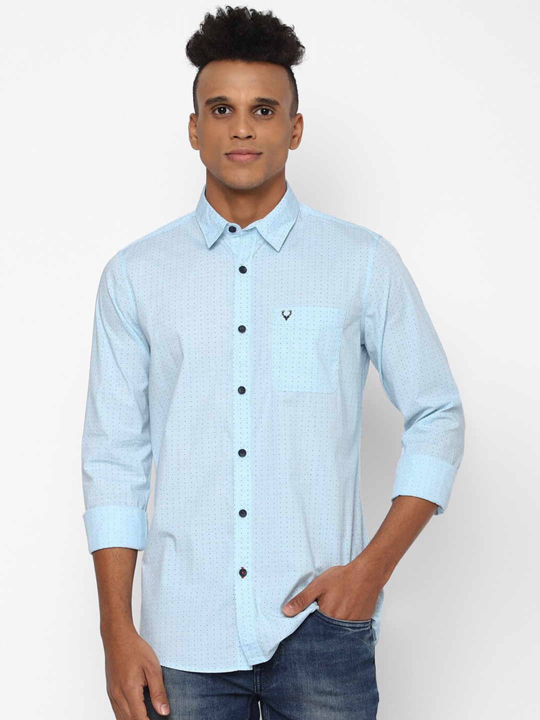 

Allen Solly Sport Men Blue Printed Casual Shirt