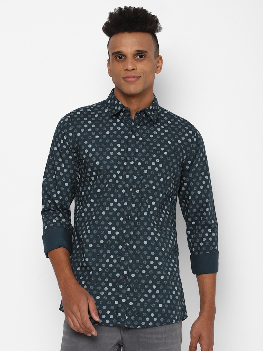 

Allen Solly Sport Men Navy Blue Printed Casual Shirt