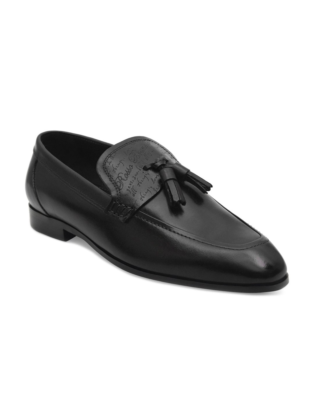 

ROSSO BRUNELLO Men Black Leather Loafers