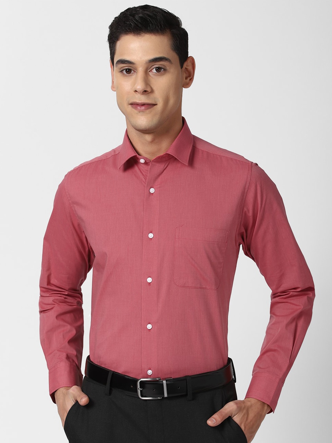 

Peter England Men Pink Slim Fit Formal Shirt