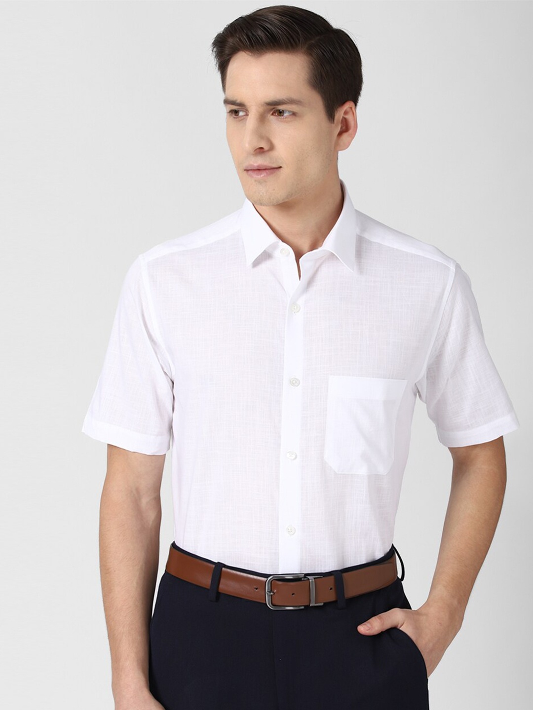 

Peter England Men White Formal Shirt