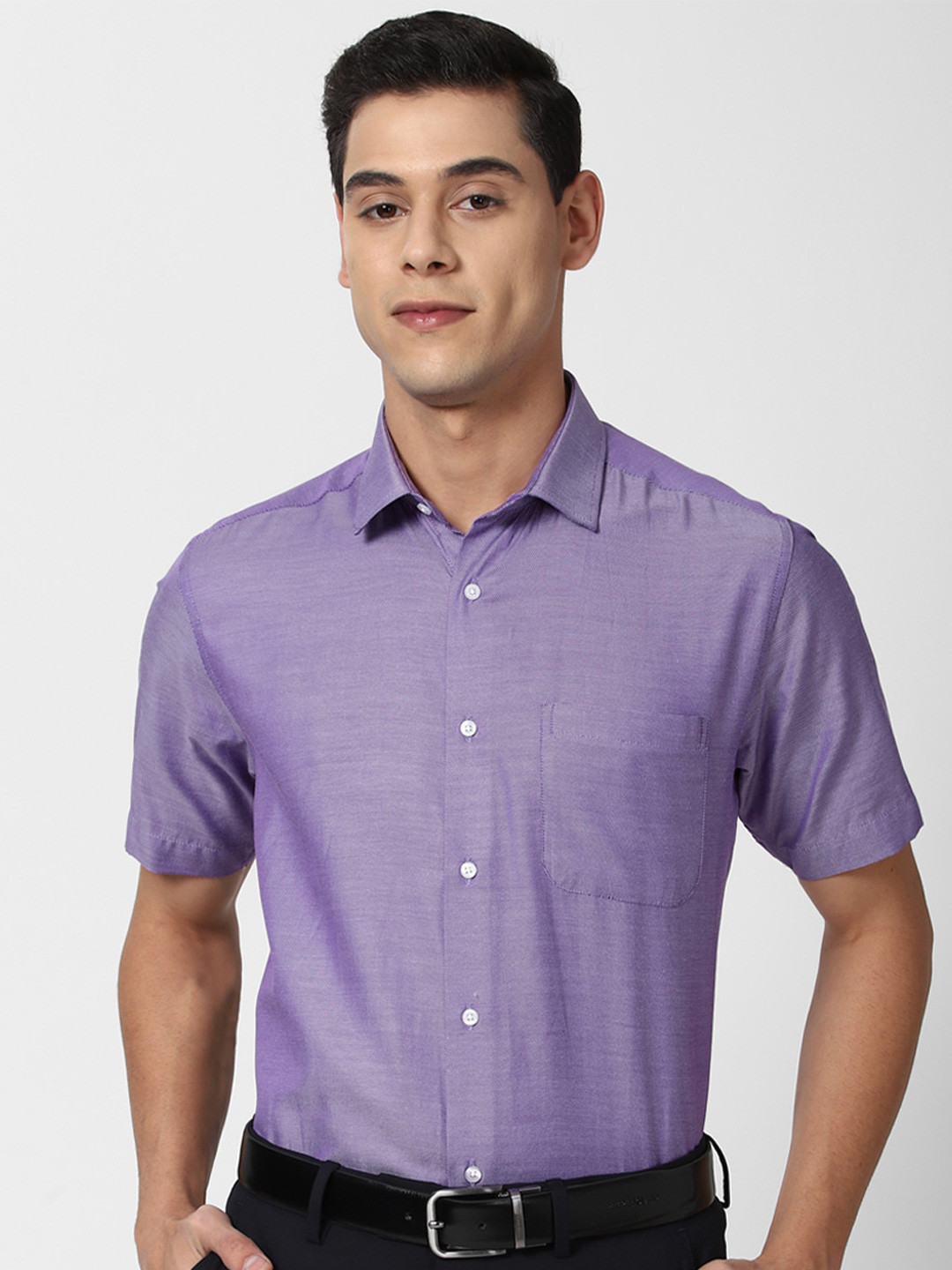 

Peter England Men Purple Formal Shirt