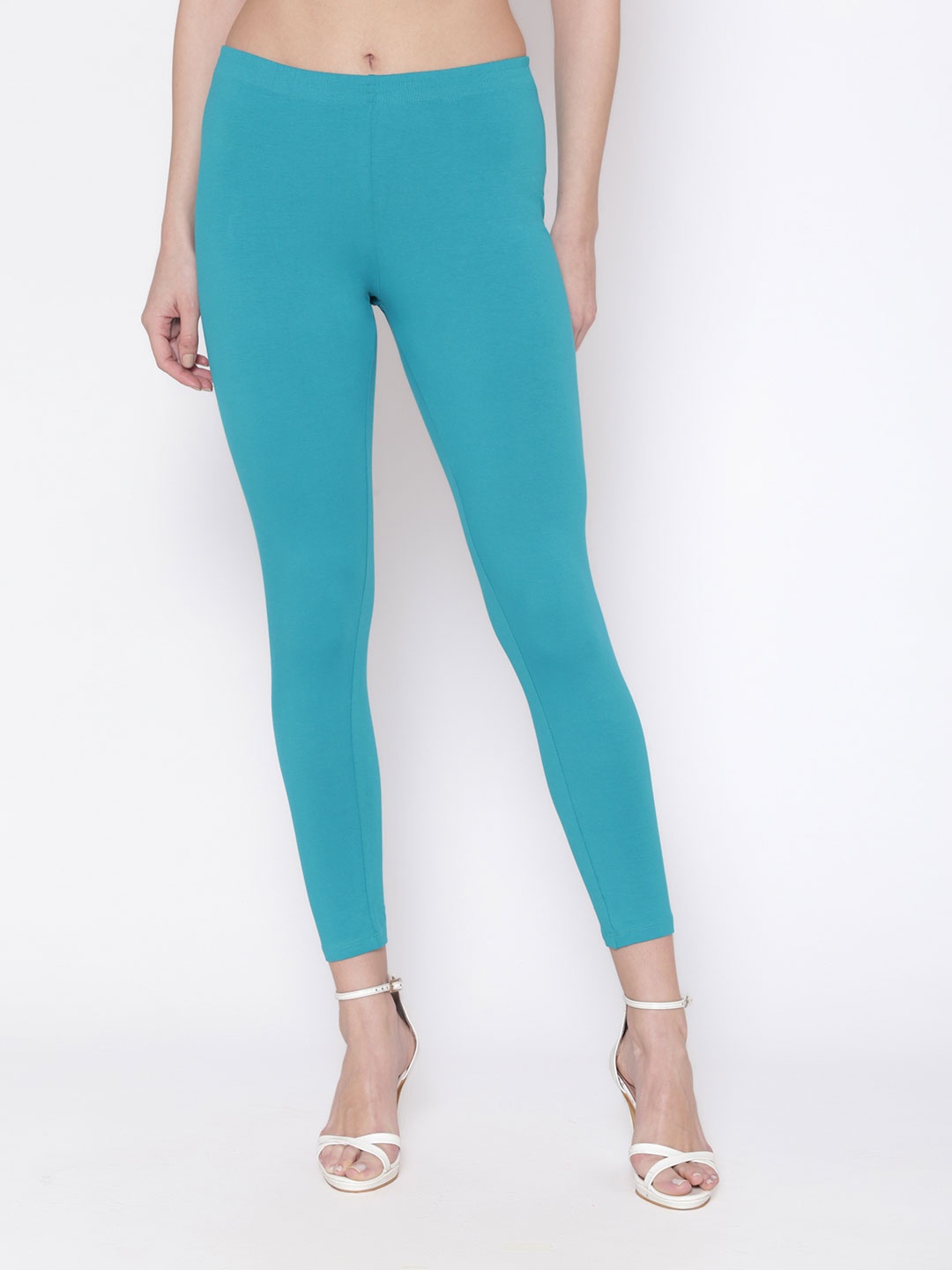 

GROVERSONS Paris Beauty Women Blue Solid Ankle-Length Leggings