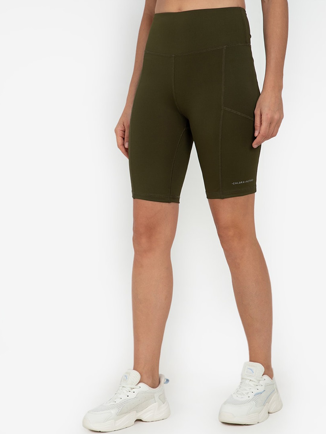 

ZALORA ACTIVE Women Green High-Rise Biker Shorts
