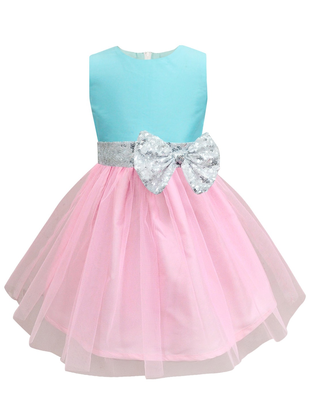 

A T U N Girls Blue & Pink Dress