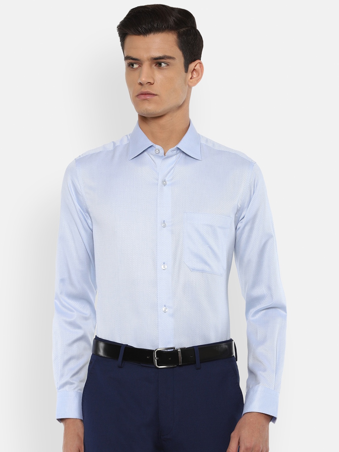 

Louis Philippe Gods & Kings Men Blue Pure Cotton Formal Shirt