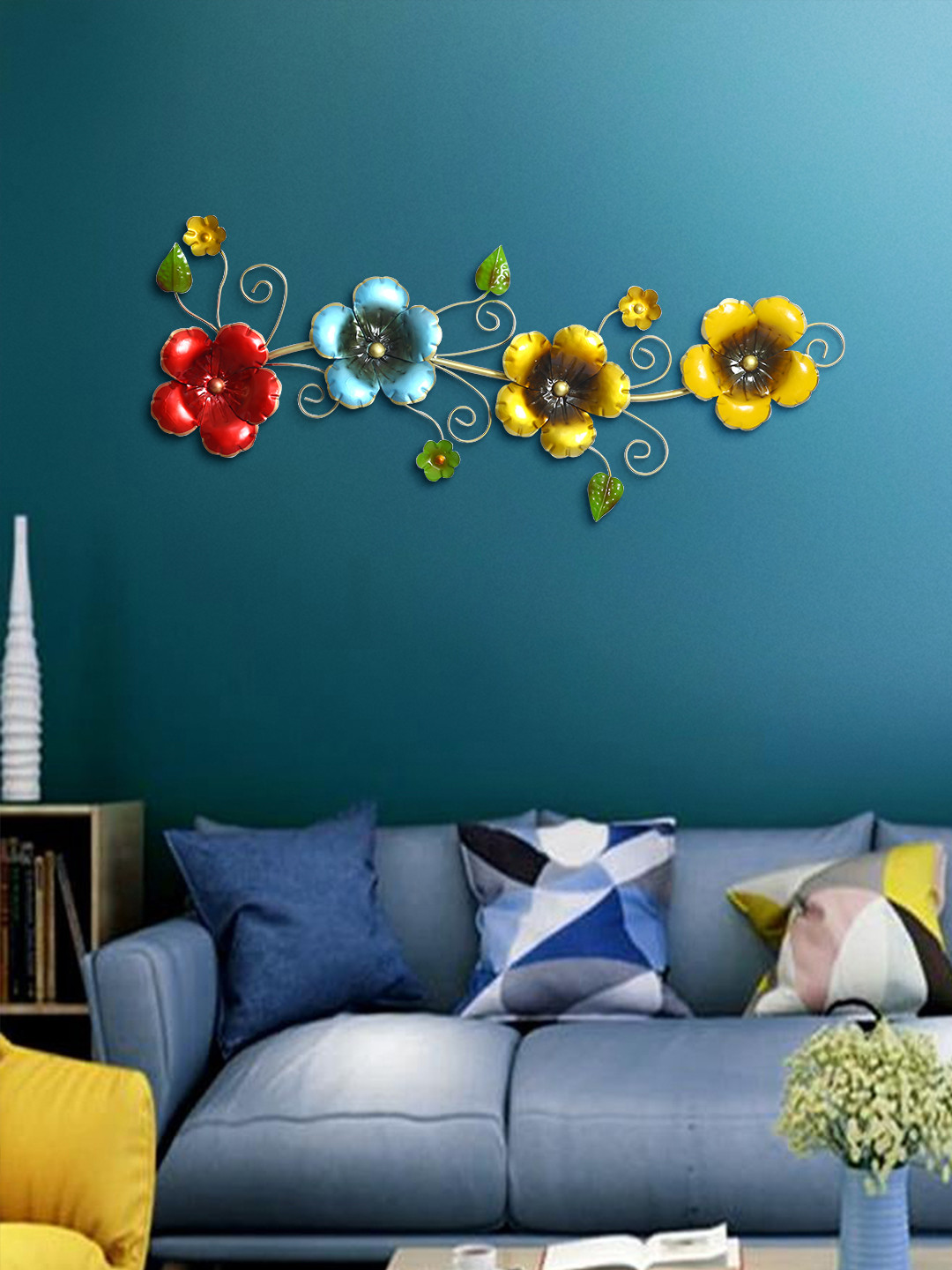 

Aapno Rajasthan Multicolored Floral Wall Art, Multi