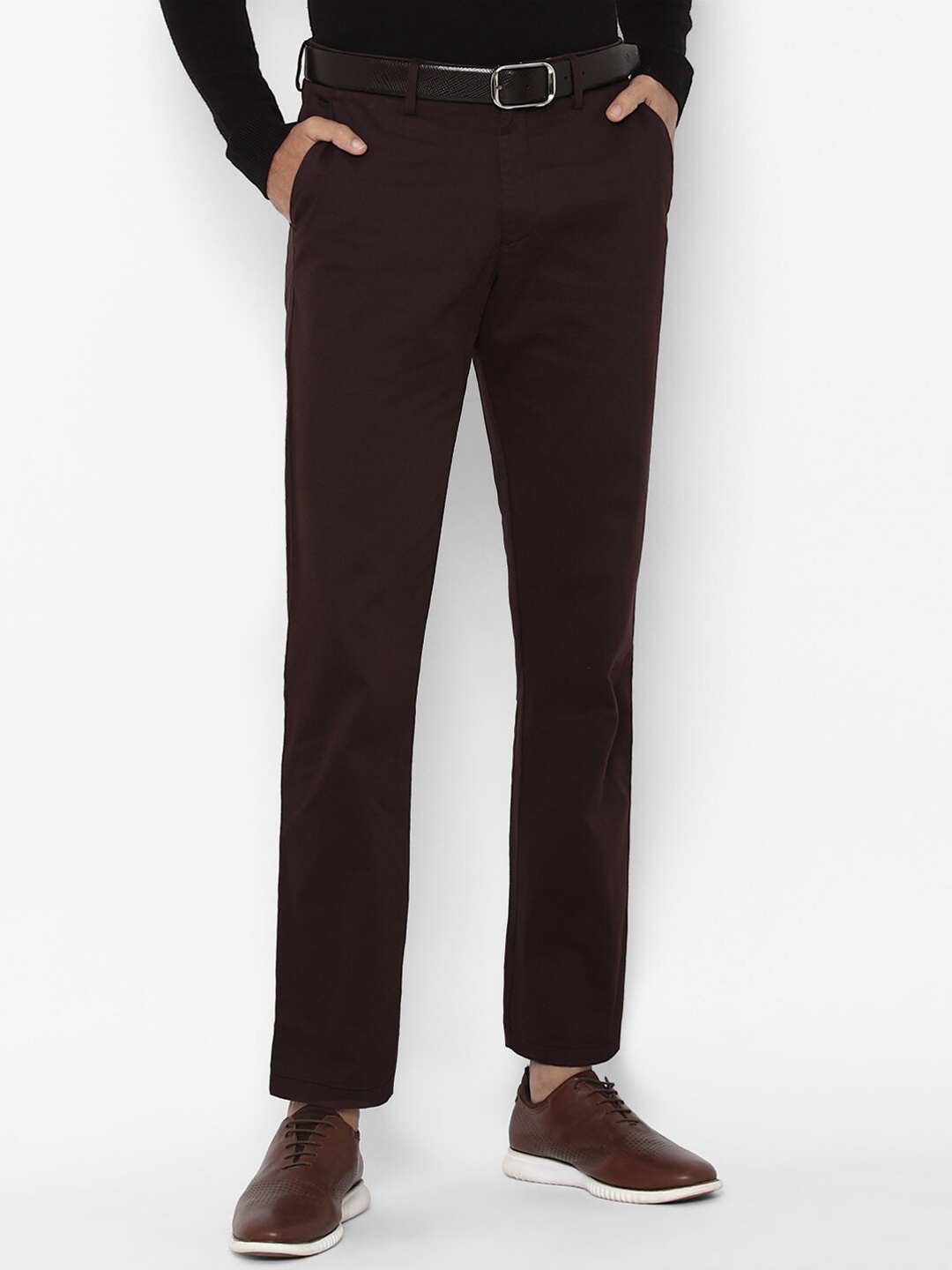 

Allen Solly Men Maroon Trousers