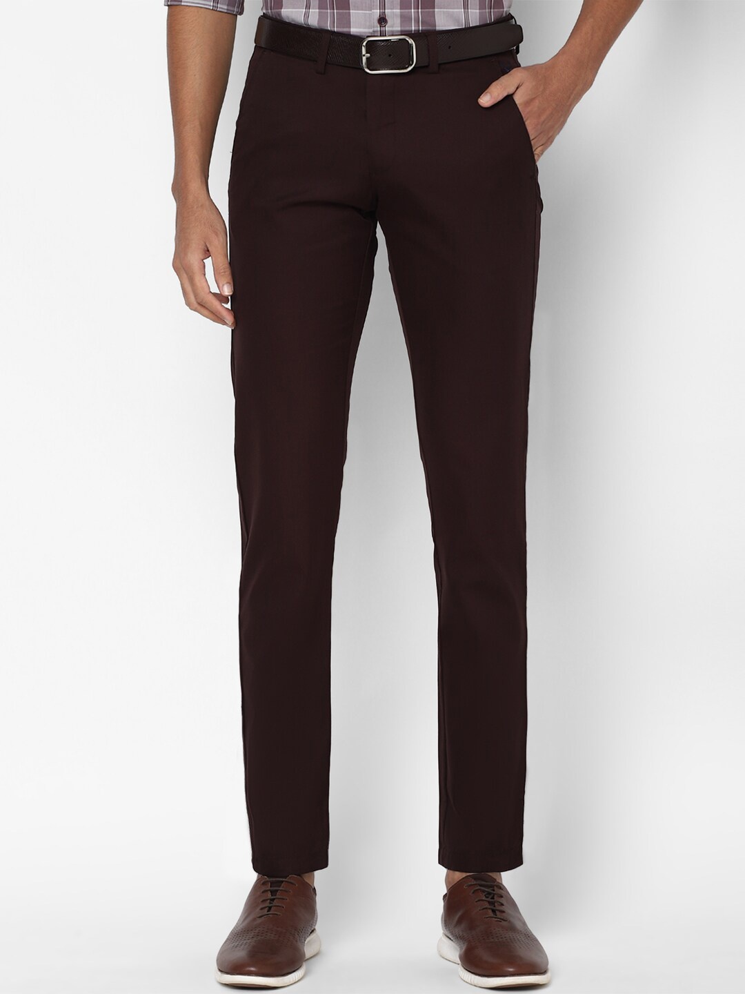 

Allen Solly Men Brown Slim Fit Trousers