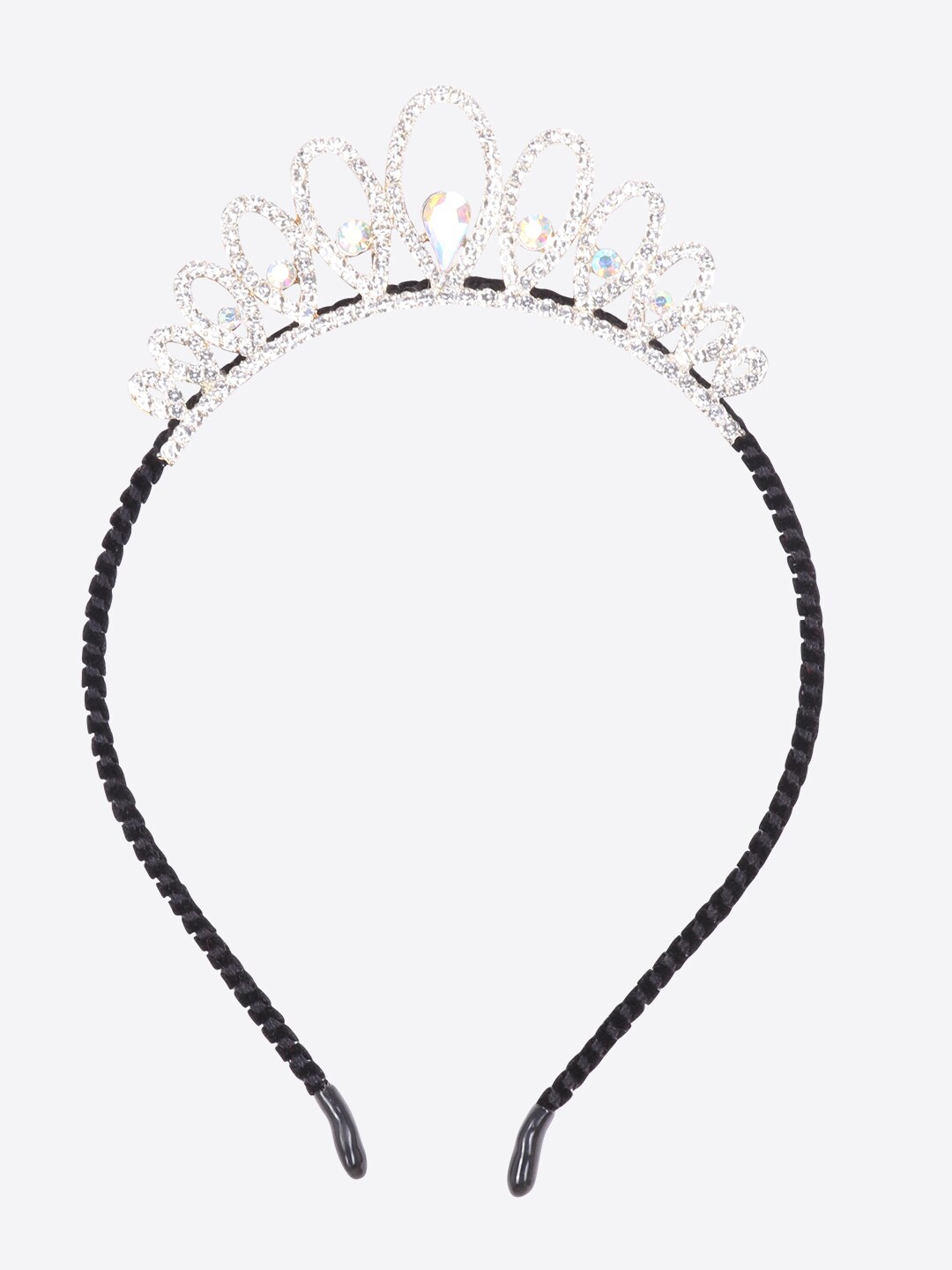 

CUTECUMBER Girls Black Embellished Crown Hair Band