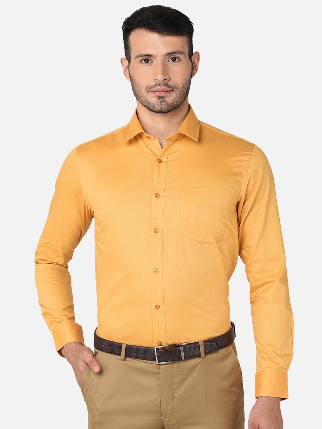 

Oxemberg Men Mustard Classic Formal Shirt